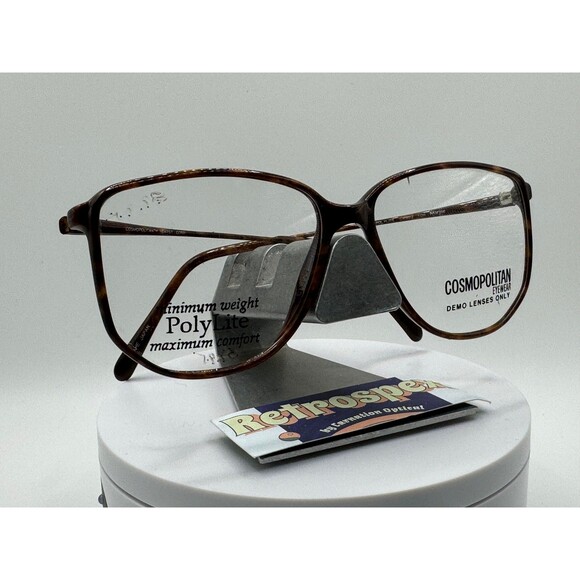 True Vintage Eyeglasses NOS 1980s Plastic Original Lens Cosmopolitan Tortoise - Picture 10 of 10